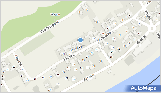 Sromowce Niżne, Flisacka, 26, mapa Sromowce Niżne