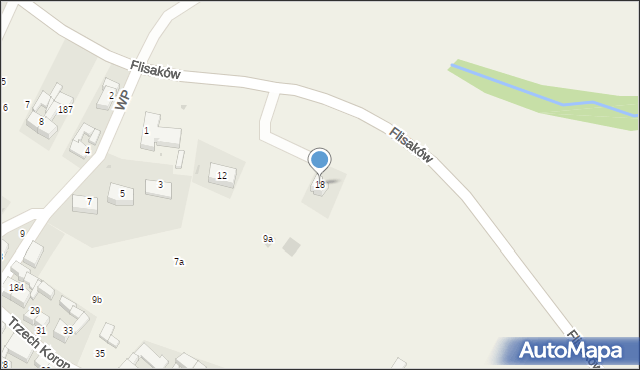 Sromowce Wyżne, Flisaków, 18, mapa Sromowce Wyżne