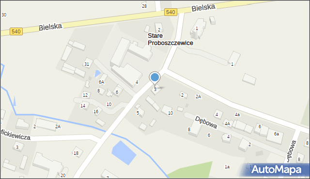 Stare Proboszczewice, Floriańska, 3, mapa Stare Proboszczewice