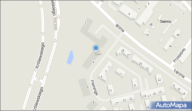 Szczecin, Flaminga, 3/7, mapa Szczecina