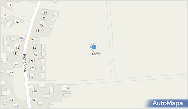 Szówsko, Floriańska, 80a, mapa Szówsko