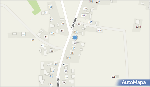 Szówsko, Floriańska, 94, mapa Szówsko