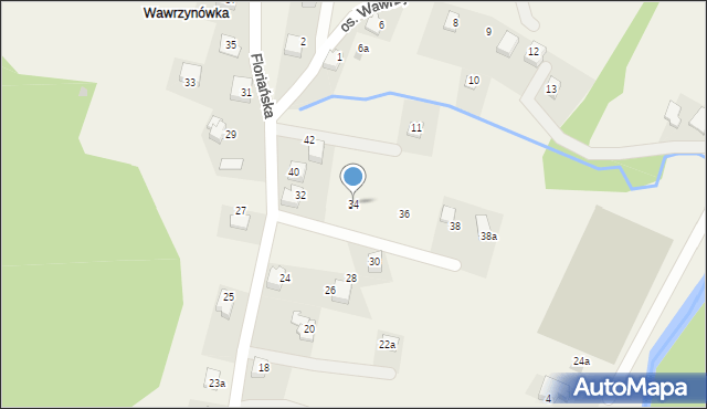 Targanice, Floriańska, 34, mapa Targanice