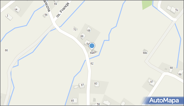 Targanice, Floriańska, 64A, mapa Targanice