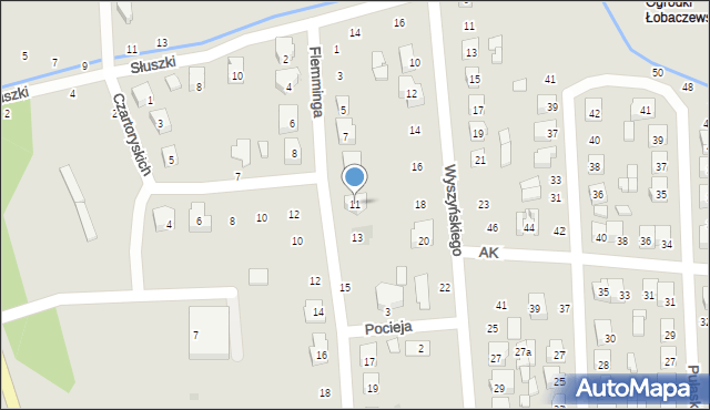 Terespol, Flemminga Jana Jerzego, 11, mapa Terespol