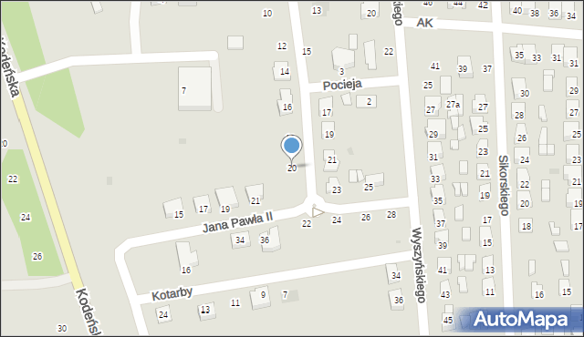 Terespol, Flemminga Jana Jerzego, 20, mapa Terespol