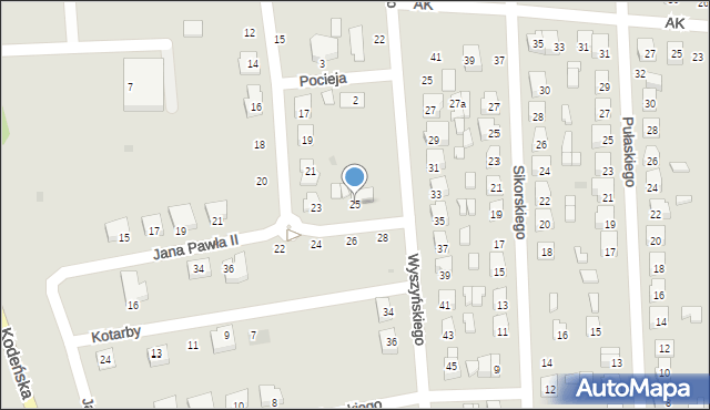 Terespol, Flemminga Jana Jerzego, 25, mapa Terespol
