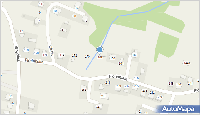 Tomice, Floriańska, 168, mapa Tomice