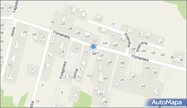 Tomice, Floriańska, 169, mapa Tomice