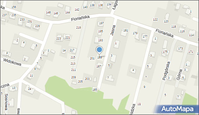 Tomice, Floriańska, 189, mapa Tomice