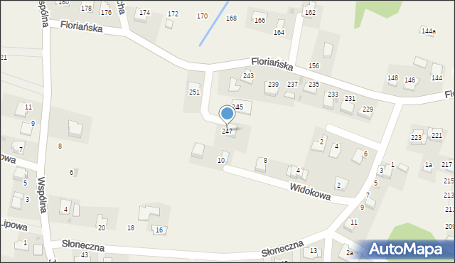 Tomice, Floriańska, 247, mapa Tomice