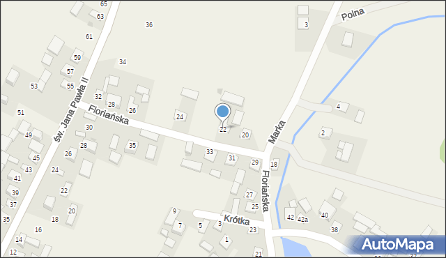 Turbia, Floriańska, 22, mapa Turbia