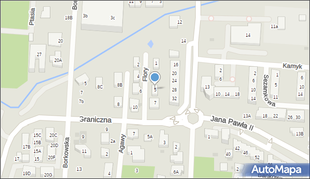 Warszawa, Flory, 5, mapa Warszawy