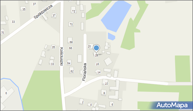 Zaleszany, Floriańska, 18, mapa Zaleszany