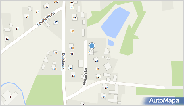 Zaleszany, Floriańska, 22, mapa Zaleszany