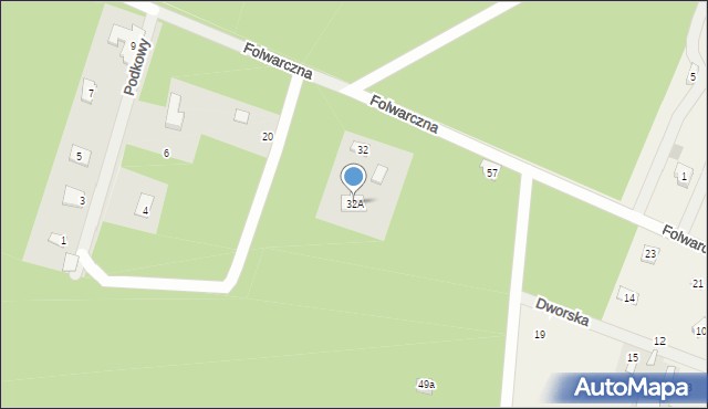 Adamów-Parcel, Folwarczna, 32A, mapa Adamów-Parcel