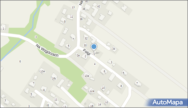 Bachowice, Folgi Jana, ppor., 1, mapa Bachowice