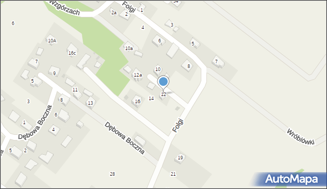Bachowice, Folgi Jana, ppor., 12, mapa Bachowice