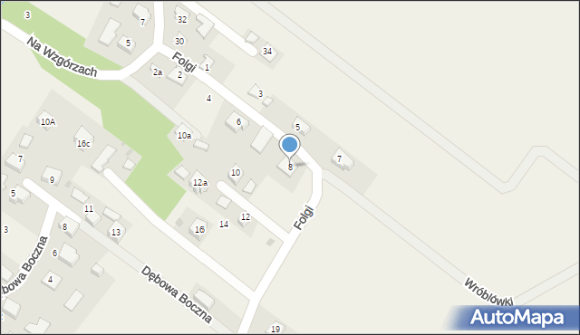 Bachowice, Folgi Jana, ppor., 8, mapa Bachowice