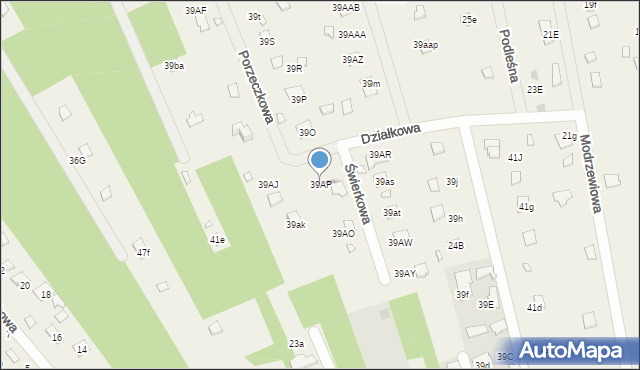 Beniaminów, Fortowa, 39AP, mapa Beniaminów