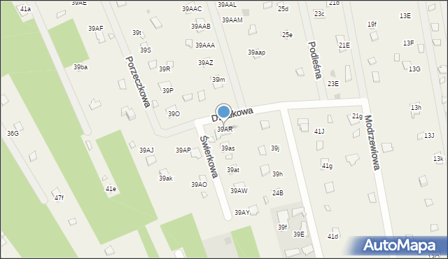 Beniaminów, Fortowa, 39AR, mapa Beniaminów