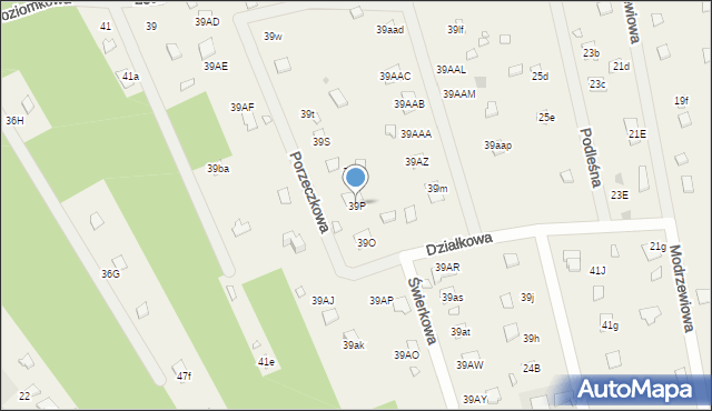 Beniaminów, Fortowa, 39P, mapa Beniaminów