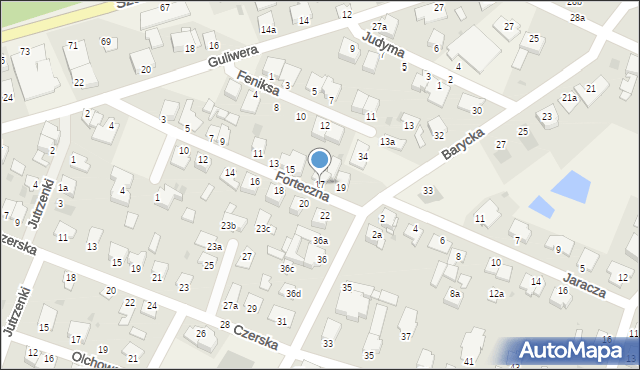 Białe Błota, Forteczna, 17, mapa Białe Błota