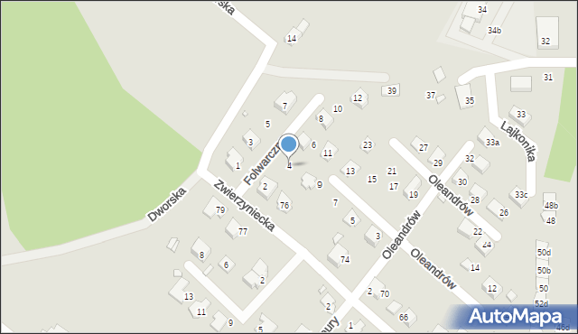 Bielsko-Biała, Folwarczna, 4, mapa Bielsko-Białej