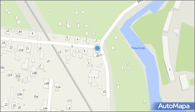 Blizne Łaszczyńskiego, Fortowa, 1A, mapa Blizne Łaszczyńskiego