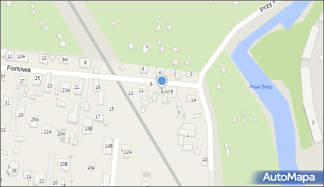 Blizne Łaszczyńskiego, Fortowa, 7, mapa Blizne Łaszczyńskiego