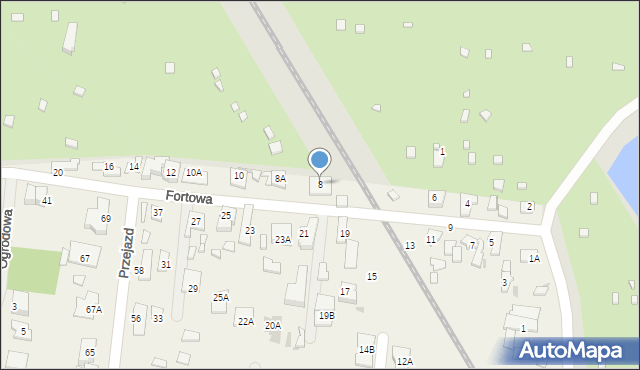 Blizne Łaszczyńskiego, Fortowa, 8, mapa Blizne Łaszczyńskiego