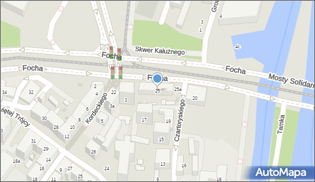 Bydgoszcz, Focha Ferdynanda, marsz., 25, mapa Bydgoszczy