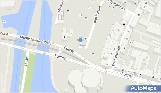 Bydgoszcz, Focha Ferdynanda, marsz., 32, mapa Bydgoszczy