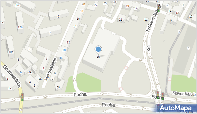 Bydgoszcz, Focha Ferdynanda, marsz., 48, mapa Bydgoszczy