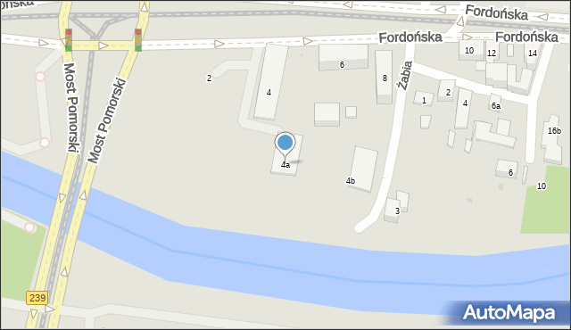 Bydgoszcz, Fordońska, 4a, mapa Bydgoszczy