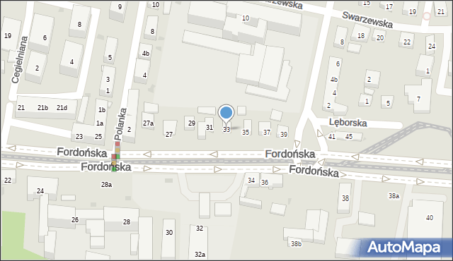 Bydgoszcz, Fordońska, 33, mapa Bydgoszczy
