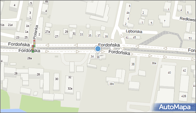 Bydgoszcz, Fordońska, 36, mapa Bydgoszczy
