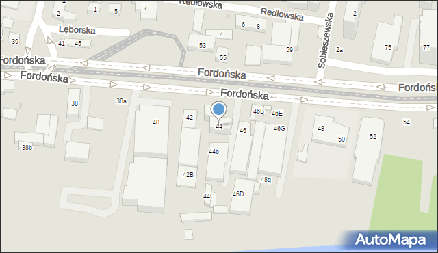 Bydgoszcz, Fordońska, 44, mapa Bydgoszczy