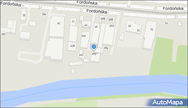 Bydgoszcz, Fordońska, 46D, mapa Bydgoszczy
