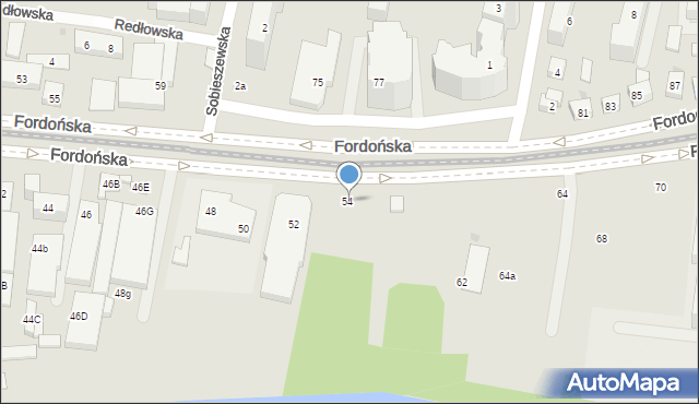 Bydgoszcz, Fordońska, 56, mapa Bydgoszczy