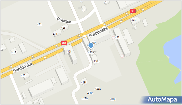 Bydgoszcz, Fordońska, 430a, mapa Bydgoszczy
