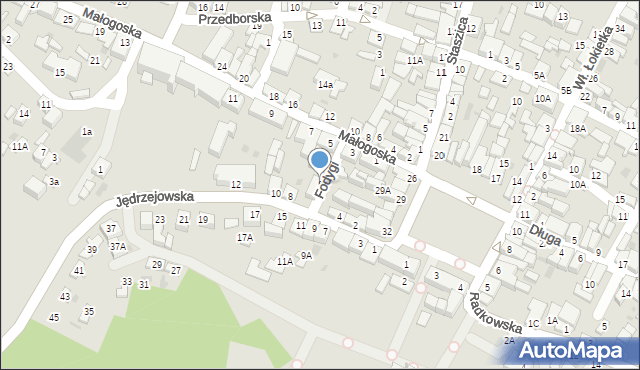 Chęciny, Fodygi, 6, mapa Chęciny