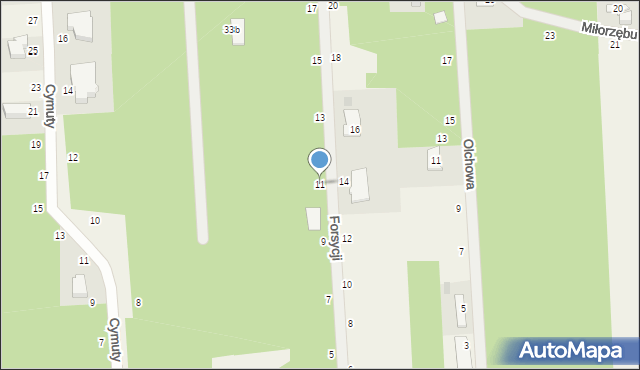 Czarny Las, Forsycji, 11, mapa Czarny Las