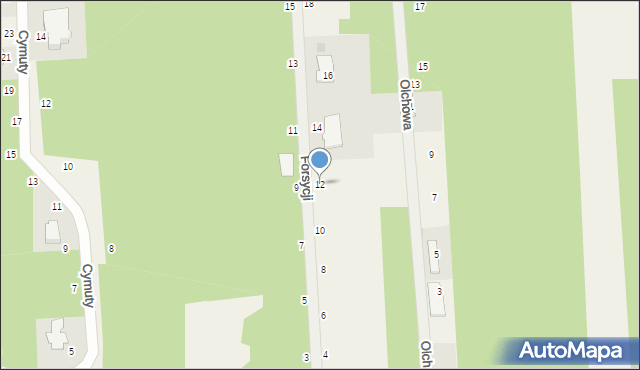 Czarny Las, Forsycji, 12, mapa Czarny Las