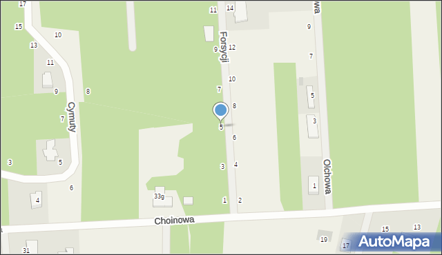 Czarny Las, Forsycji, 5, mapa Czarny Las