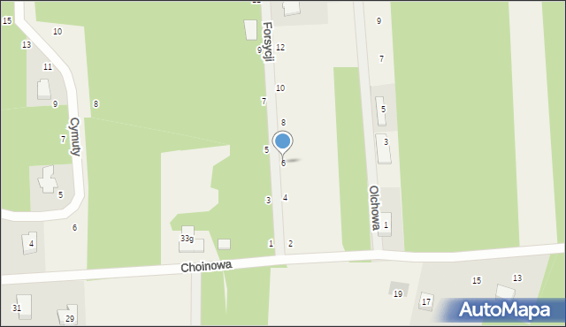 Czarny Las, Forsycji, 6, mapa Czarny Las