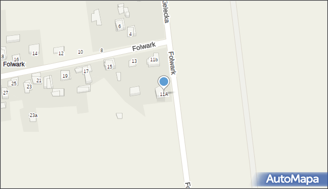 Dyminy, Folwark, 11A, mapa Dyminy