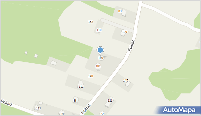 Folusz, Folusz, 100, mapa Folusz