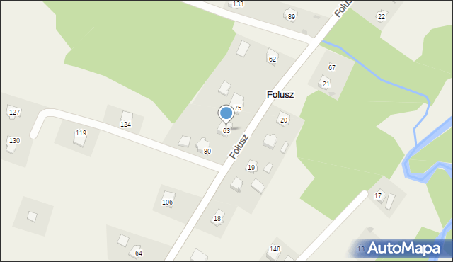 Folusz, Folusz, 63, mapa Folusz