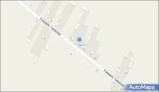 Folwarki Tylwickie, Folwarki Tylwickie, 13, mapa Folwarki Tylwickie